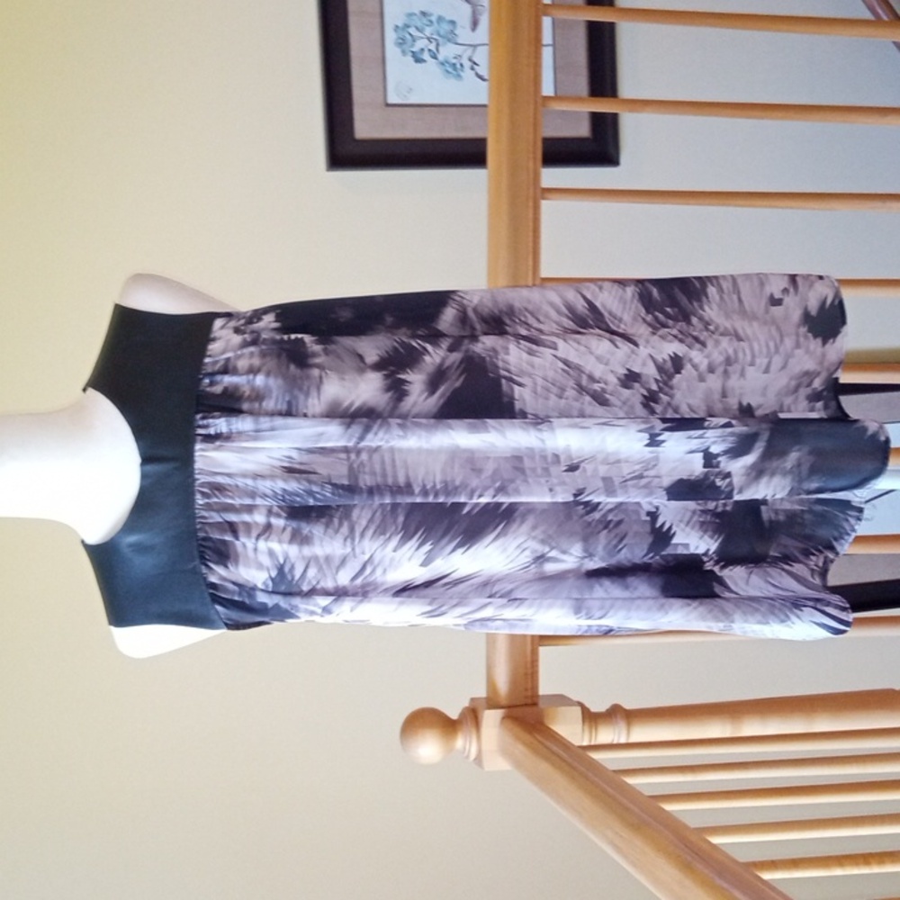Ted Baker sleeveless lamb leather summer mini dress